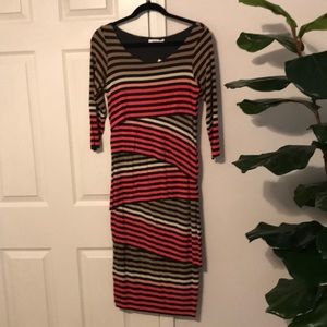 Anthropologie striped midi dress